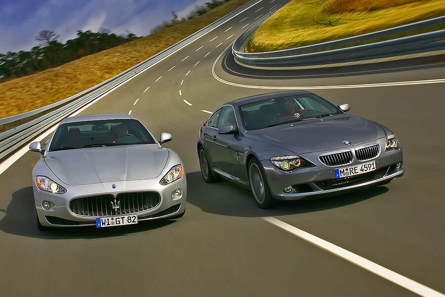 Maserati granturismo vs bmw 650i #6